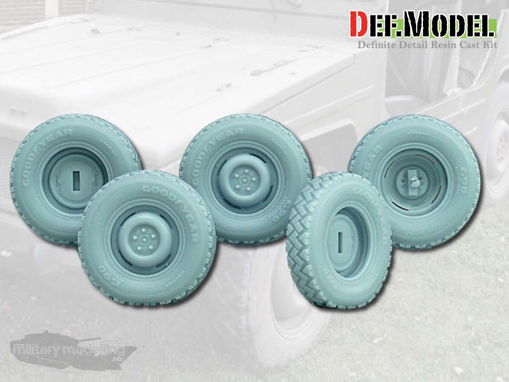 DEF.MODEL: German VW ILTIS sagged tire set (2) G90  (for ACE model 1/35 kit)