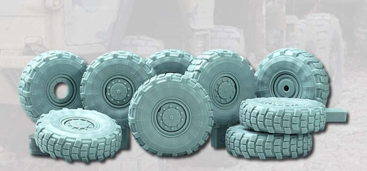 DEF.MODEL: M1001/M1014 MAN Tractor Michelin XL Sagged Wheel set